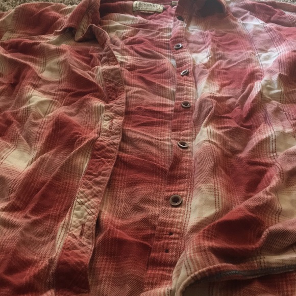 Red plaid button up shirt - Picture 2 of 3
